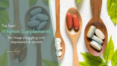 image of vitamin and mineral supplements, representing the best supplements for those struggling with depression and anxiety