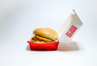 this is the image of a fried chicken sandwich, representing common "junk foods" in the Standard American Diet