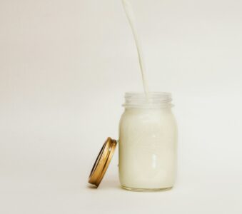 this is the image of a glass of milk, which is full of calcium - a mineral essential for good mental health
